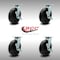 Service Caster 8 Inch SS Polyolefin Swivel Caster Set with Ball Bearings and Brakes SCC SCC-SS30S820-POB-TLB-4 - alternate 3